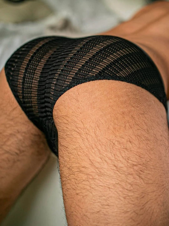 Men's Sexy See-Through Low Rise Thong - SJK056 - YDressup