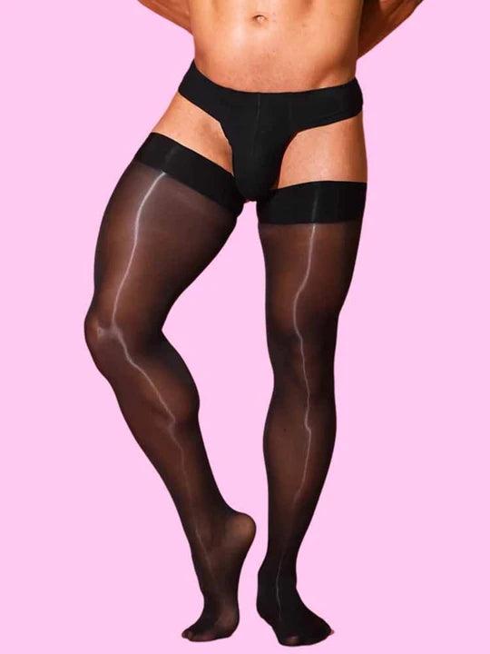 Knee High Nylon Stockings - Black - CW010 - YDressup