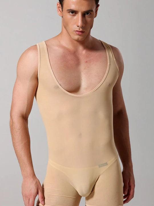 Men's Mesh Elastic Bodysuit - LTY018 - YDressup