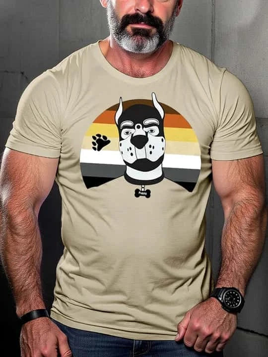 Men's LGBT Gay Bear Puppy Print T-shirt - YNY207