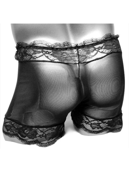 Sexy Lace Flat Boxer Briefs - PJK038 - YDressup