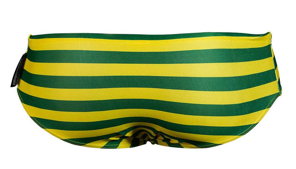 Men's Aquatic Rhythms Striped Swim Briefs - YK019 - YDressup