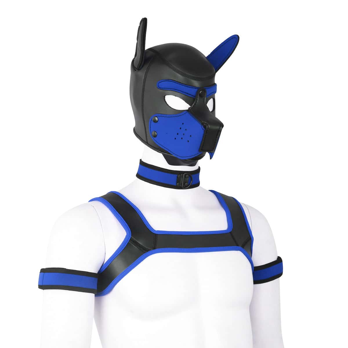 Neoprene Rubber Dog Hood with Matching Restraint Suit - KB048 - YDressup