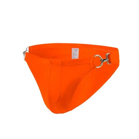 Men's Low Rise Metal Buckle Swim Bikini - YK001 - YDressup