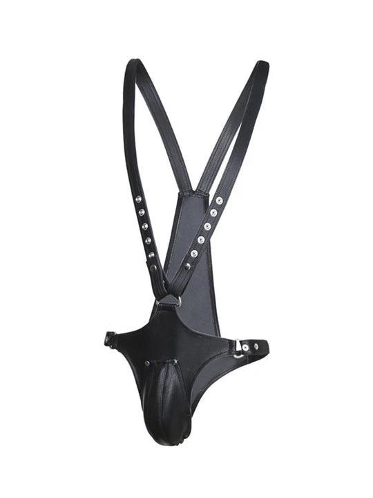 Exposed V-Strap Bodysuit with Large Bulge Pouch - KB020 - YDressup