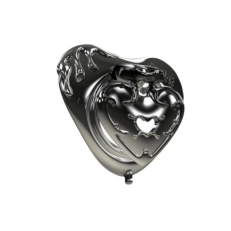 Sissy Spade Chastity Cage with Secure Lock Ring - YJS006