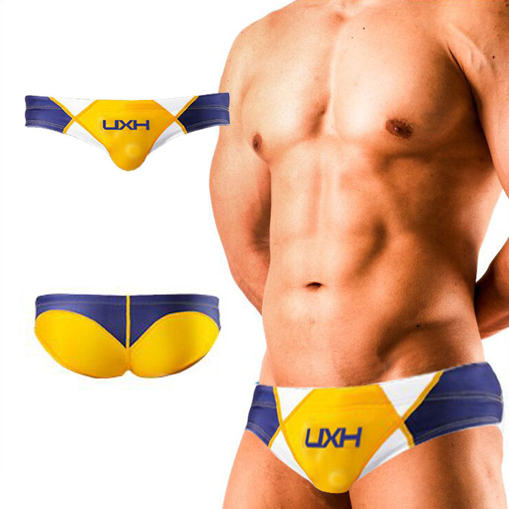 Men's Low Rise Swim Briefs Swimwear Underwear Quick Drying with Cup - YK065 - YDressup