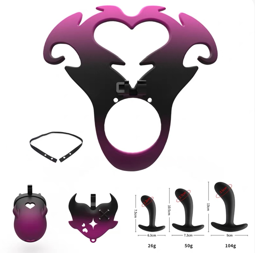 Angel 3D Sissy Chastity Cage - YJS007