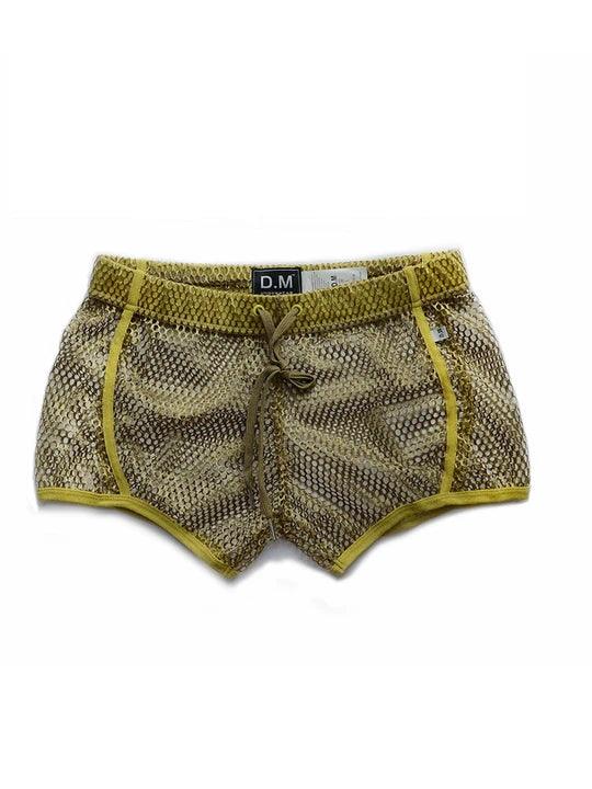 D.M Sexy Mesh Breathable Home Boxer Shorts - PJK008 - YDressup