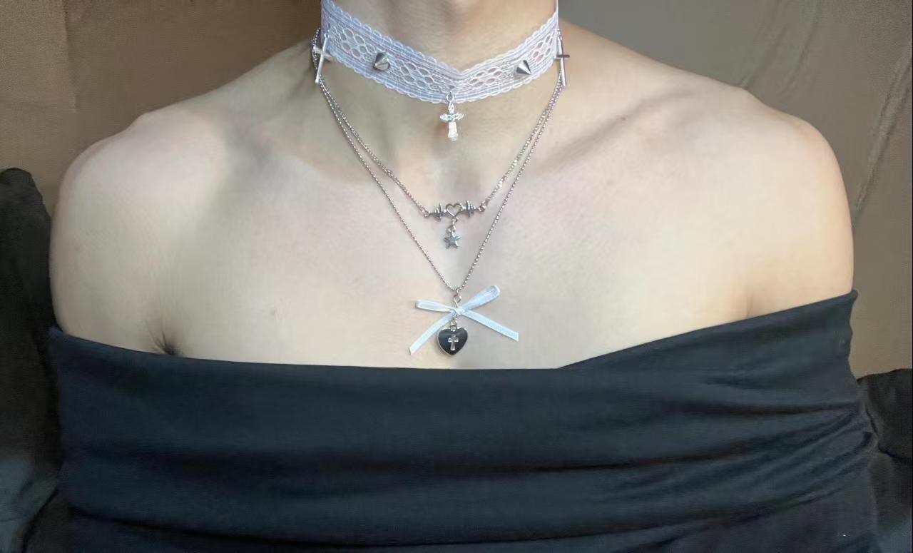 Sexy men's lace choker necklace - PJ022 - YDressup