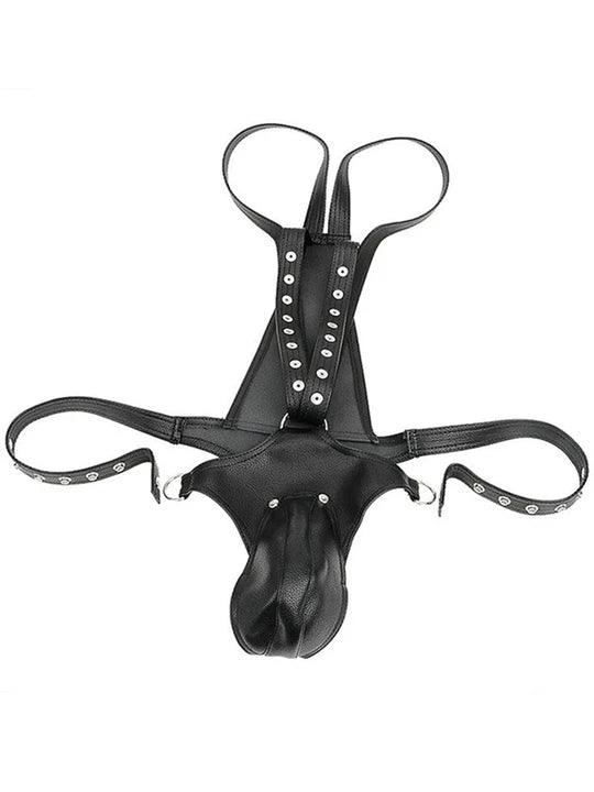 Exposed V-Strap Bodysuit with Large Bulge Pouch - KB020 - YDressup