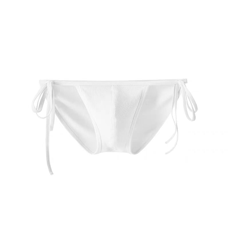 Men's Sexy Ribbed Bow Adjustable Detachable Triangle Underwear - YK054 - YDressup