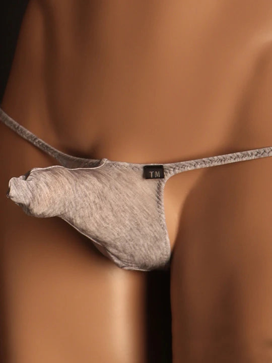 Men's Cotton Elephant Trunk Bulge-enhancing Thong - DZK046