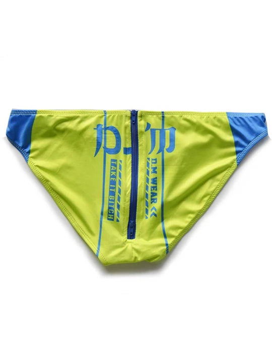 D.M Low Rise Sexy Zipper Briefs - SJK036