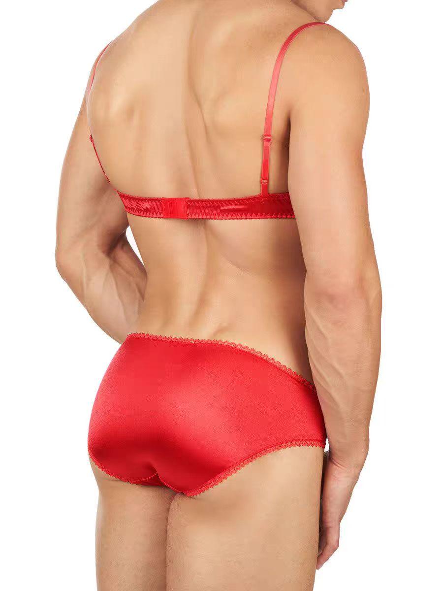 Luxe Satin Bra for Men - YNY110
