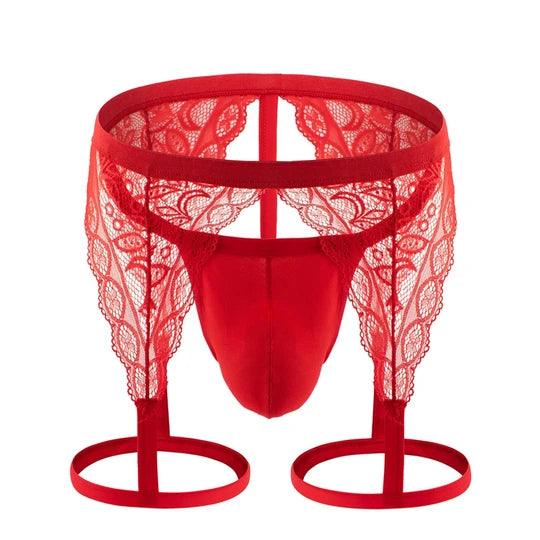 Men's Lace Garter Underwear - DZK039
