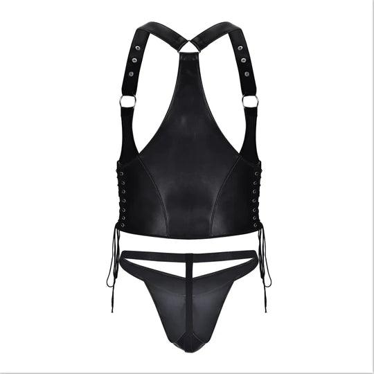 Leather Body Harness（without hat）- KB009