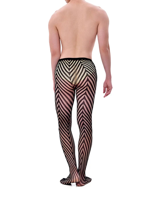 Men's See-through Erotic Fishnet Pantyhose - CW023 - YDressup