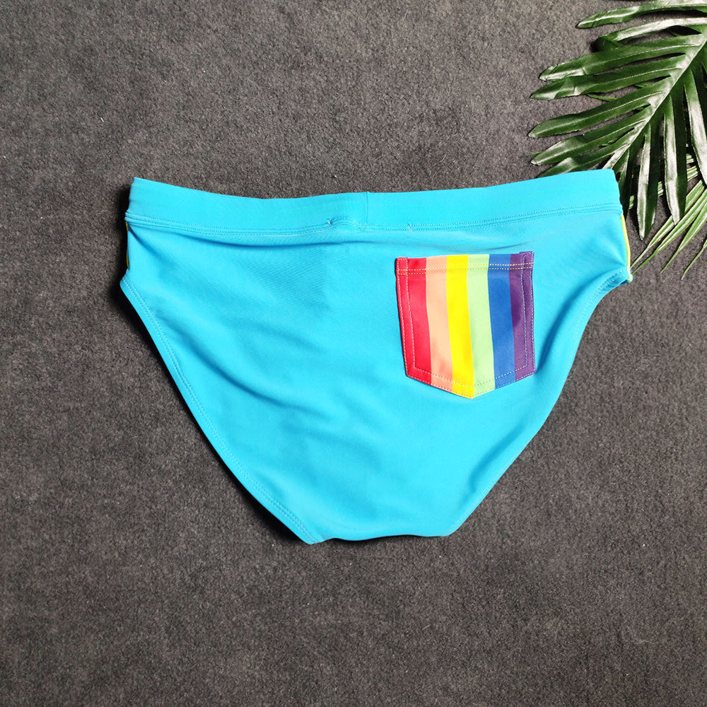 Men's Striped Bikini Swim Briefs - YK068 - YDressup