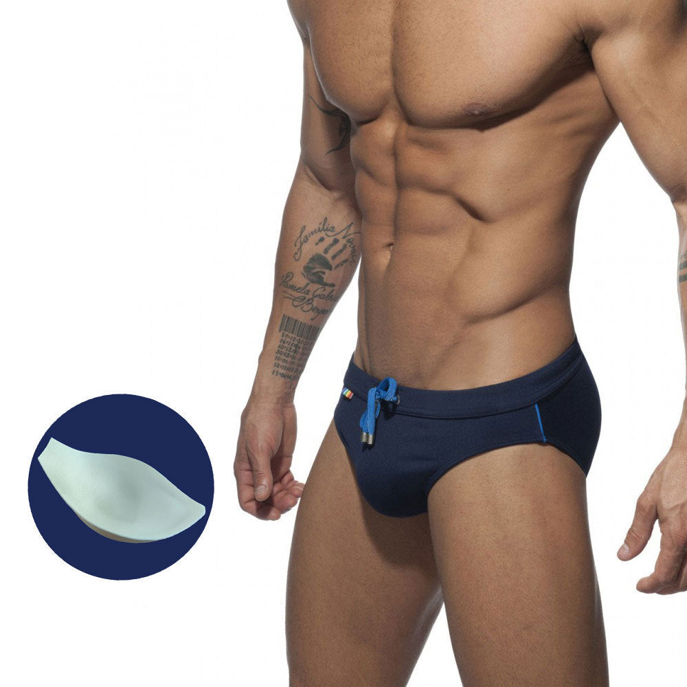 Men's Striped Bikini Swim Briefs - YK068 - YDressup