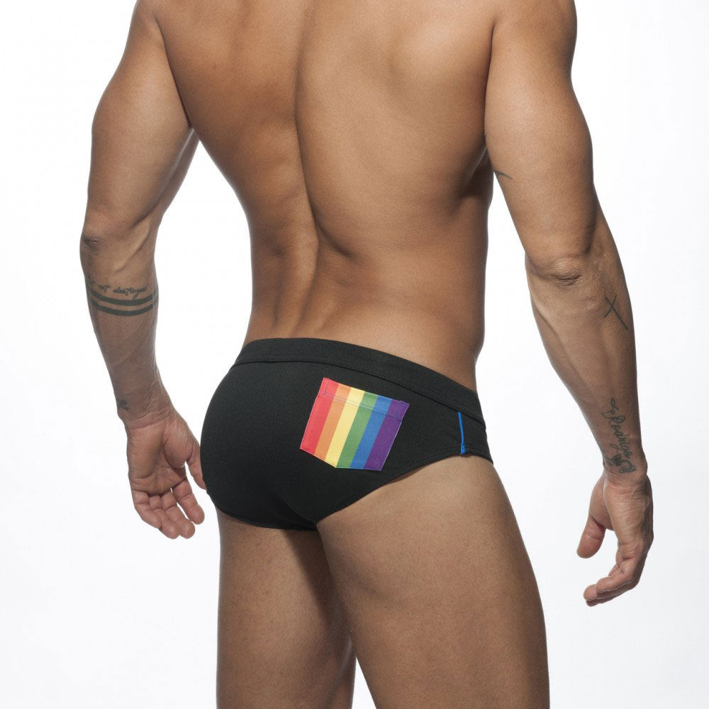 Men's Striped Bikini Swim Briefs - YK068 - YDressup