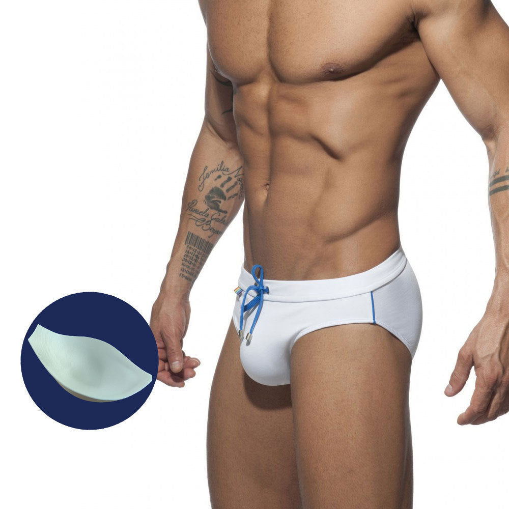 Men's Striped Bikini Swim Briefs - YK068 - YDressup