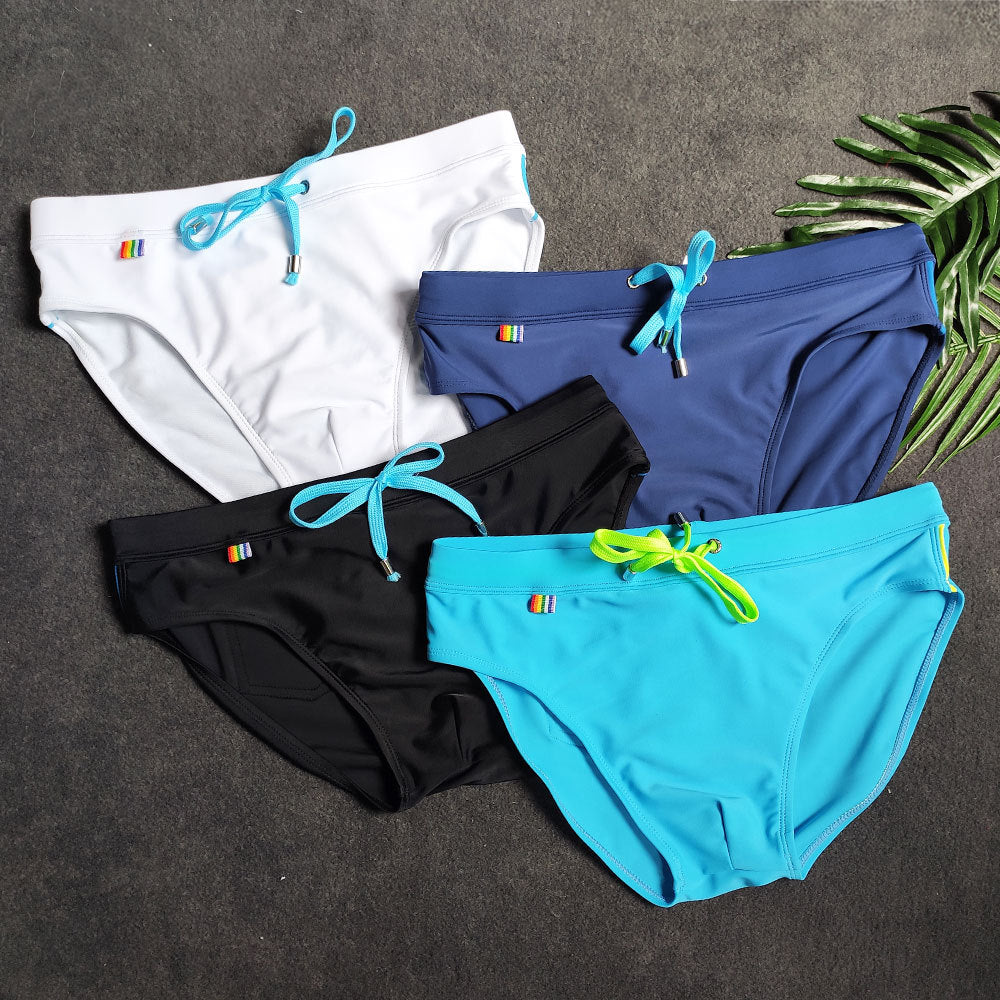 Men's Striped Bikini Swim Briefs - YK068 - YDressup