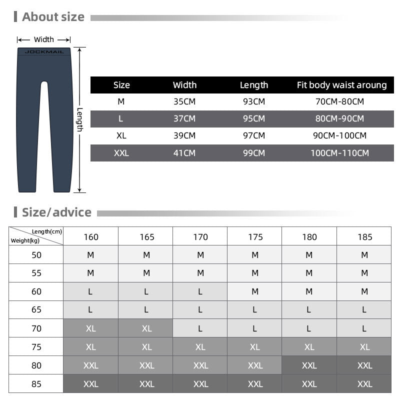 JOCKMAIL Men's Thin Cotton Striped Thermal Underwear - YNY144