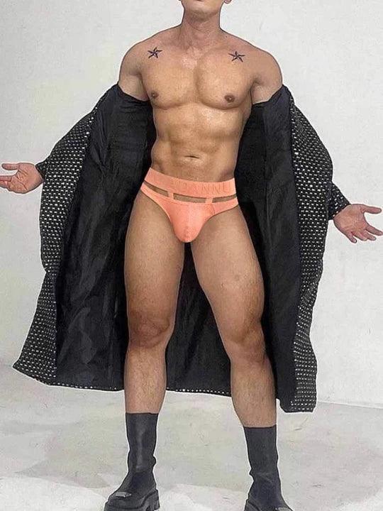 Men's Hollow Out Suspenders Low Rise Briefs - SJK021