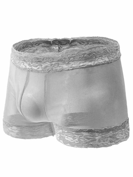 Sexy Lace Flat Boxer Briefs - PJK038 - YDressup