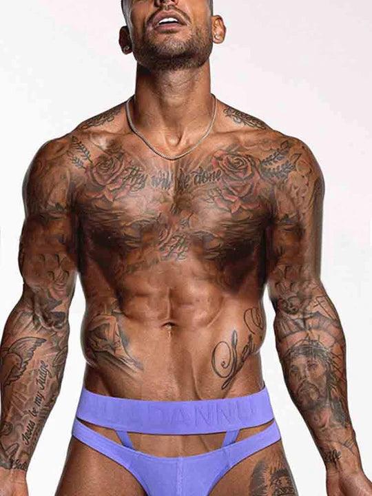 Men's Hollow Out Suspenders Low Rise Briefs - SJK021