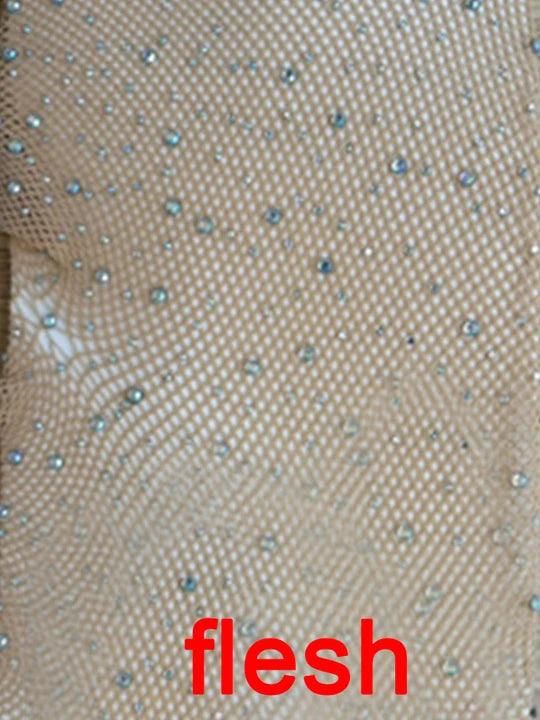 Men's High Stretch Color Zircon Fishnet Socks - CW005 - YDressup