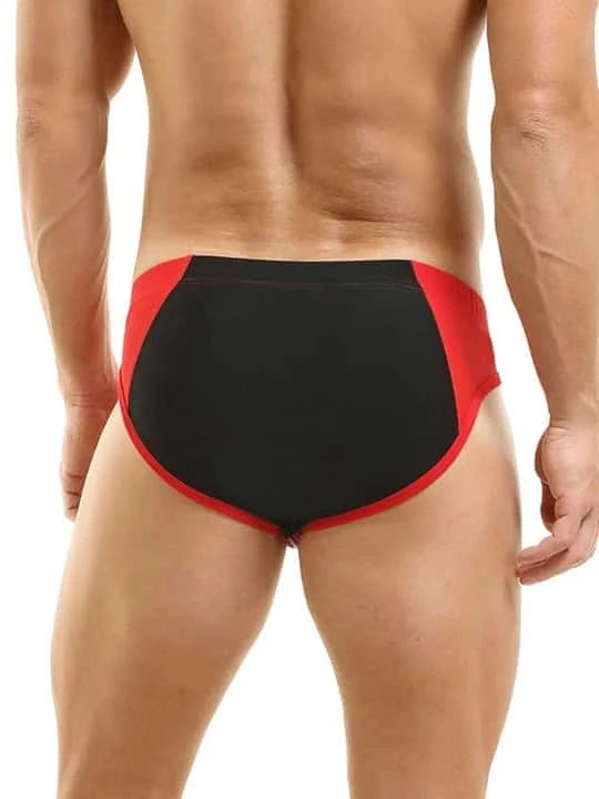 Men's Colorblock Zipper Swim Briefs - YK026 - YDressup