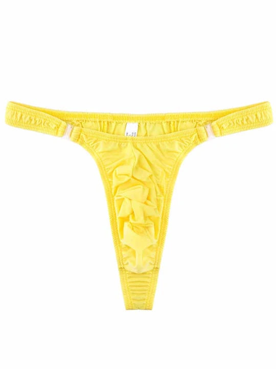 Men's Narrow Side Detachable Button Thong - DZK036