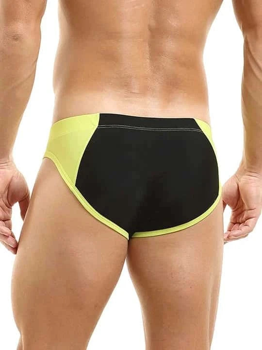 Men's Colorblock Zipper Swim Briefs - YK026 - YDressup