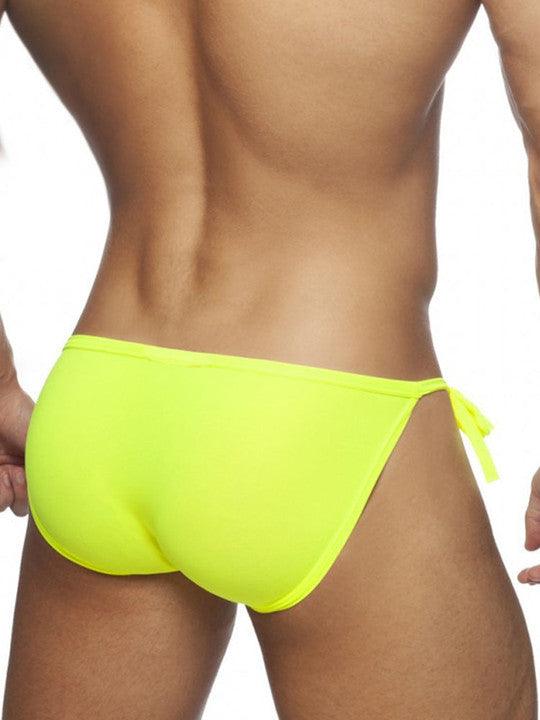 Men's Solid Colour Lace-up Sexy Swim Briefs - YK002 - YDressup