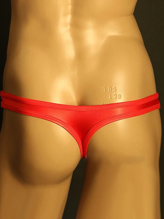 Men's Splicing Elastic Silk Thong - DZK054 - YDressup