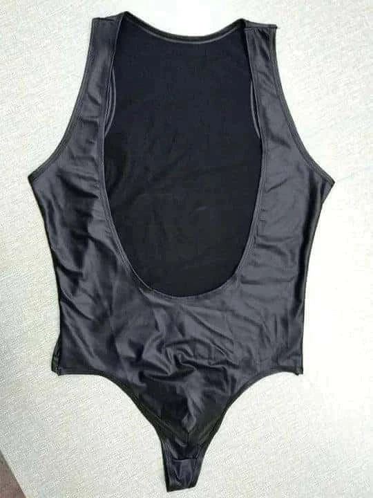 Men's Matte Faux Leather Bodysuit - LTY026 - YDressup