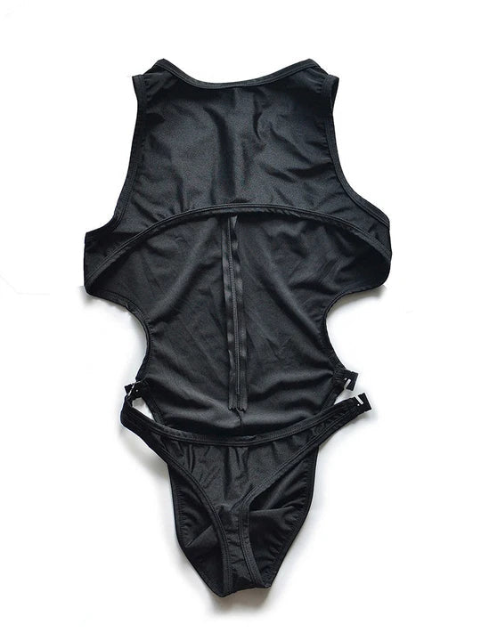 Strappy Zipper Bodysuit - LTY038 - YDressup