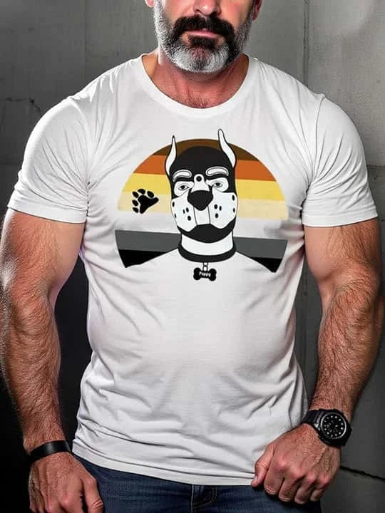 Men's LGBT Gay Bear Puppy Print T-shirt - YNY207