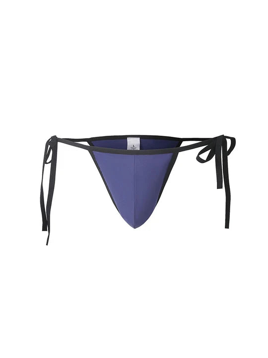 Men's Side Tie Solid Colour Triangle Swim Bikini - YK051 - YDressup