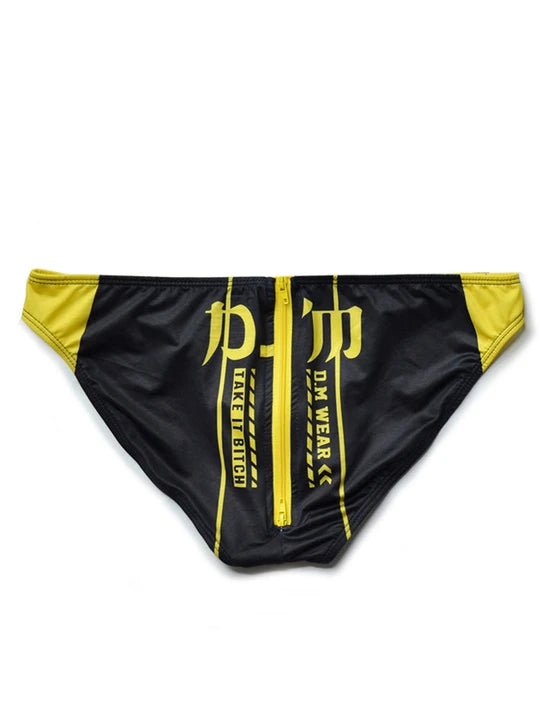 D.M Low Rise Sexy Zipper Briefs - SJK036