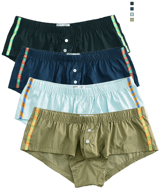Men's Cotton Home Boxer Briefs - PJK015 - YDressup