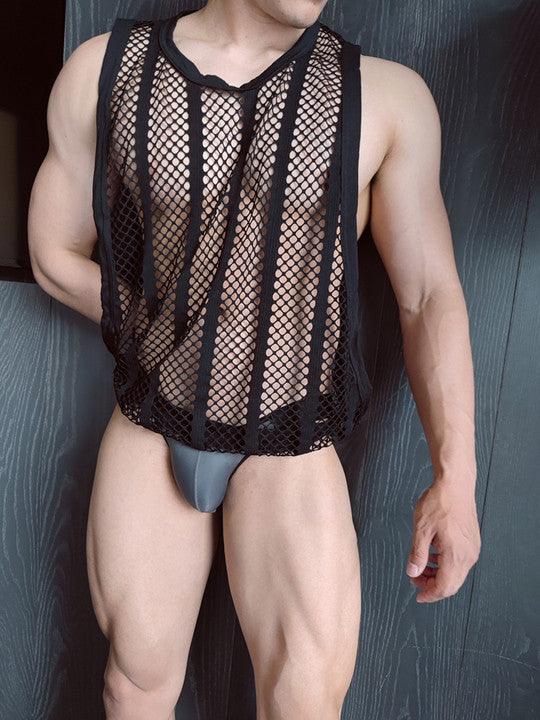 Men's Casual Hollow Out Sexy Tank Top - YNY083