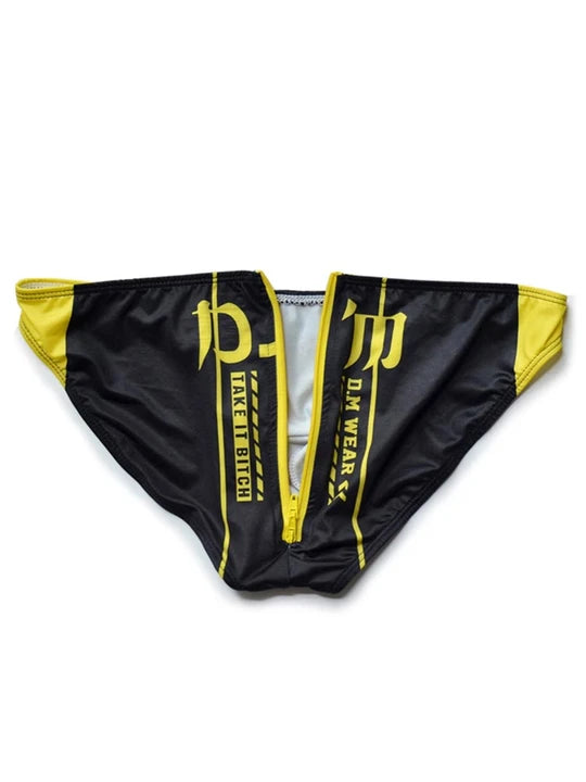 D.M Low Rise Sexy Zipper Briefs - SJK036
