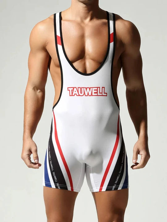 Tauwell Men's Fitness Wrestling Vest Bodysuit - LTY046 - YDressup
