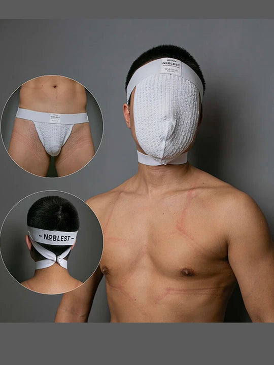 Men's Dual-Use Mesh Breathable Mask Jockstrap - HDZ001 - YDressup