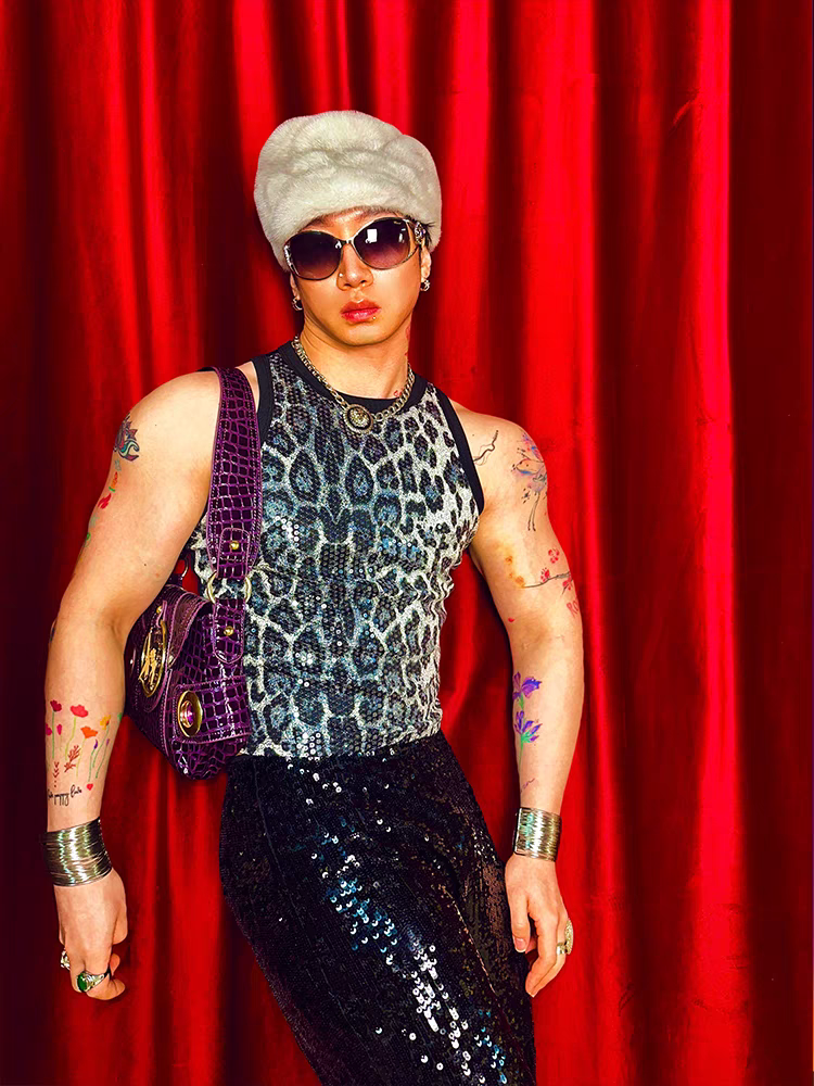 Sexy Leopard Print Sequin Vest - SBS070