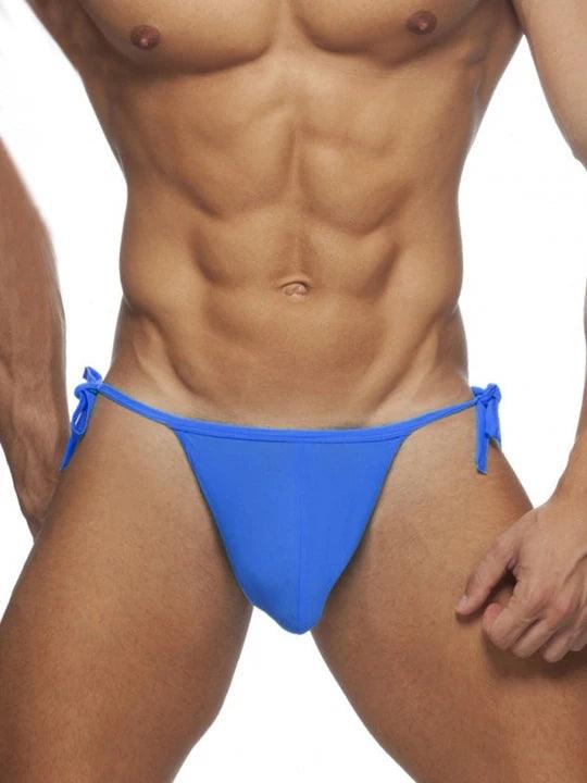 Men's Solid Colour Lace-up Sexy Swim Briefs - YK002 - YDressup