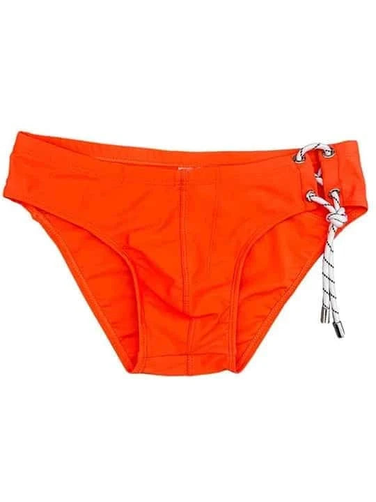 Men's Single Side Tether Low Rise Swim Briefs - YK035 - YDressup